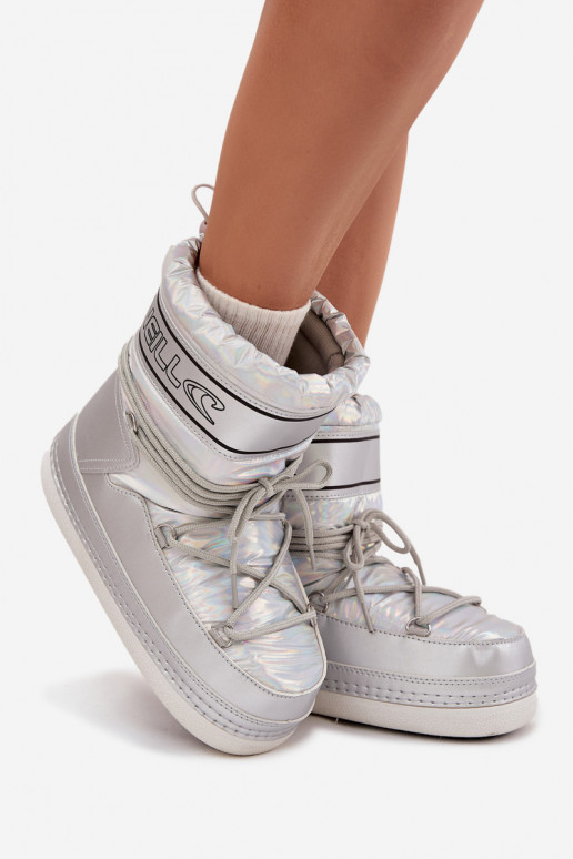 Bottes de neige Féminin avec des détails élégants O'NEILL LISA DANSOMEN HIGH 90253012.99S couleur argent