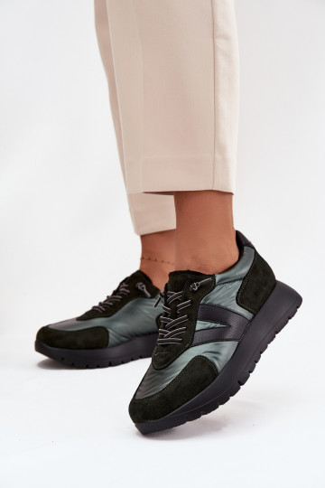 Chaussures modèle baskets Féminin avec une plateforme Vinceza 58561 couleur kaki