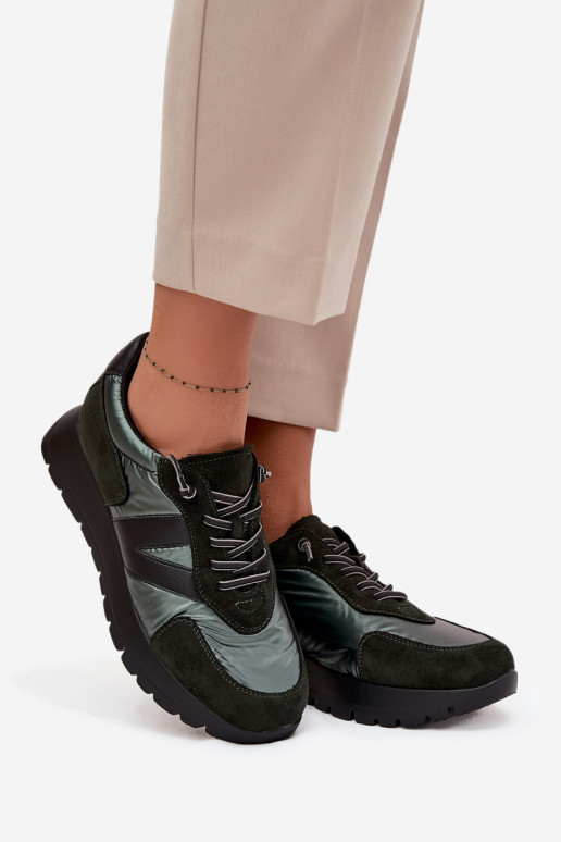 Chaussures modèle baskets Féminin avec une plateforme Vinceza 58561 couleur kaki