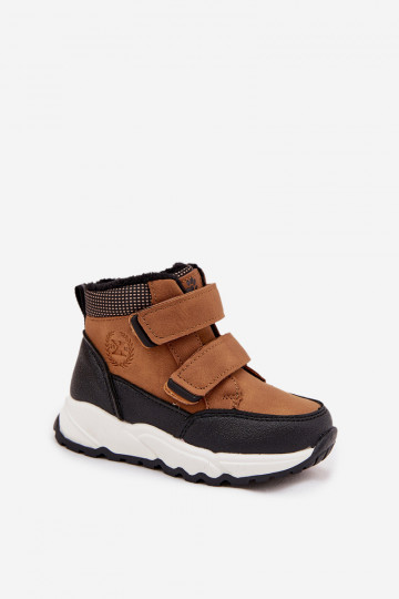 réchauffer Puéril Bottes d hiver avec attaches adhésives marron Nolivine