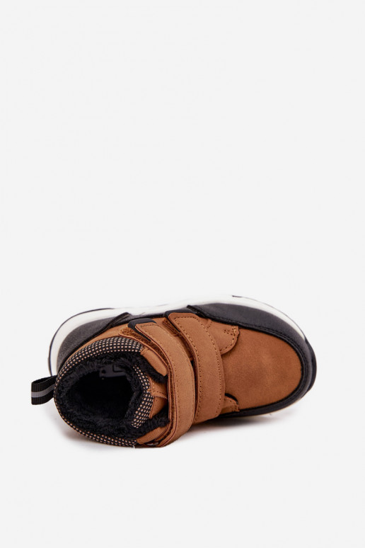 réchauffer Puéril Bottes d hiver avec attaches adhésives marron Nolivine