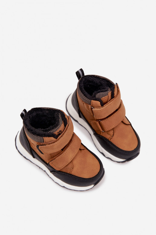 réchauffer Puéril Bottes d hiver avec attaches adhésives marron Nolivine