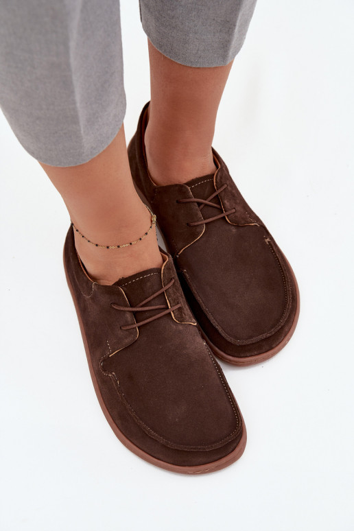 schoenen Dames Typu BarefootOpturalnego van suèdeu Zazoo 327 CzekoladoIne