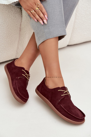 Schuhe Feminin Typu BarefootErmöglichtturalnego aus INildlederu Zazoo 327 Burgund