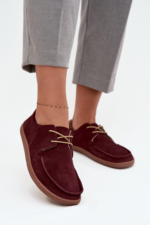 chaussures Féminin Typu BarefootActivéturalnego en daimu Zazoo 327 Bourgogne