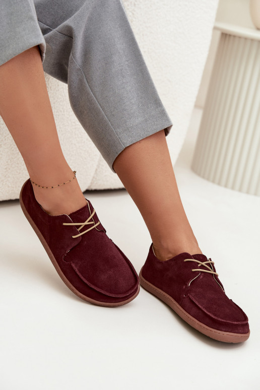 chaussures Féminin Typu BarefootActivéturalnego en daimu Zazoo 327 Bourgogne