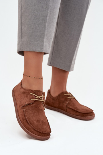 Schuhe Feminin Typu BarefootErmöglichtturalnego aus INildlederu Zazoo 327 braune Farbe 2