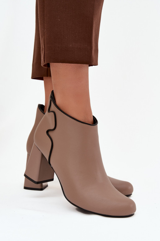 Haut Stiefel sich Zuarm laufen mit Absätzen Beige Ivessara