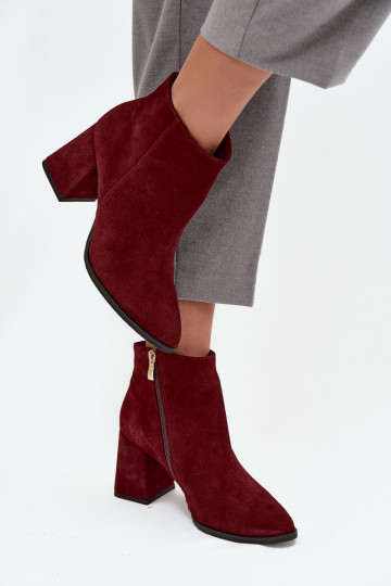 LaarzenOpturalnego van suèdeu Obcas Słupek opInarmen bordeaux Zazoo 3128