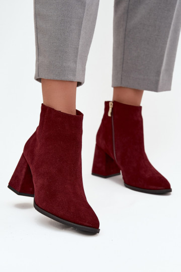 BottesActivéturalnego en daimu Obcas Słupek réchauffer Bourgogne Zazoo 3128 2