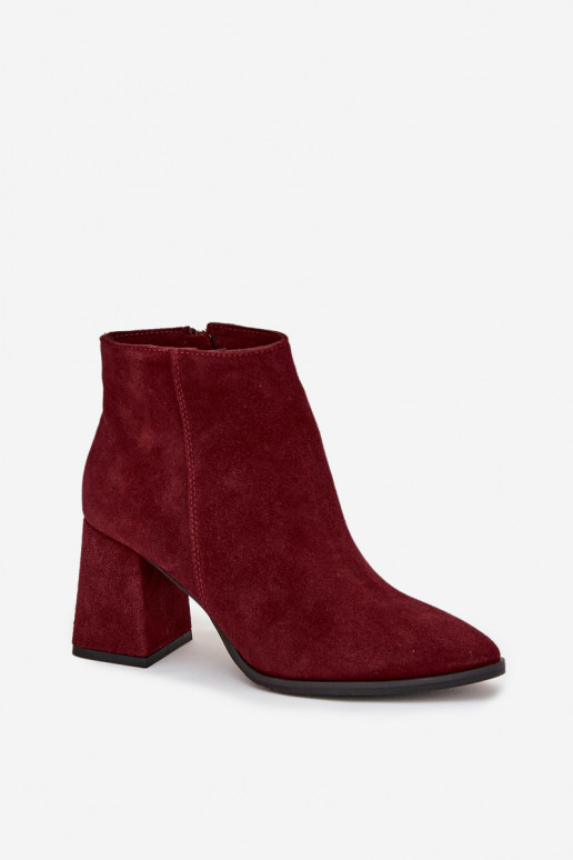 StiefelErmöglichtturalnego aus INildlederu Obcas Słupek sich Zuarm laufen Burgund Zazoo 3128