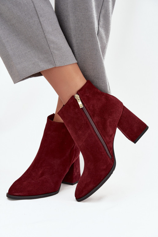 BottesActivéturalnego en daimu Obcas Słupek réchauffer Bourgogne Zazoo 3128