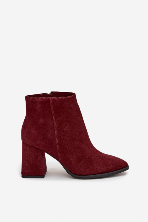 BottesActivéturalnego en daimu Obcas Słupek réchauffer Bourgogne Zazoo 3128