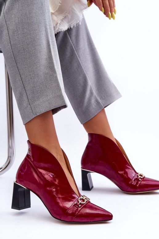 Peau Bottes avec des talons Il fautciejka 05262-15 couleur rose