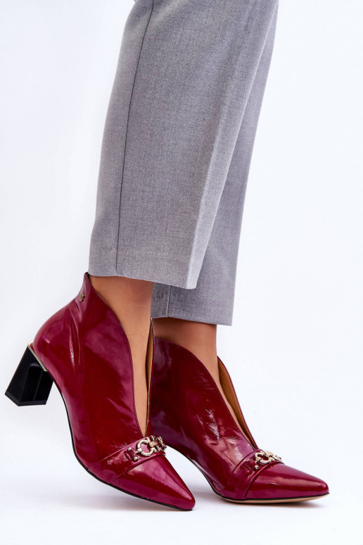 Peau Bottes avec des talons Il fautciejka 05262-15 couleur rose