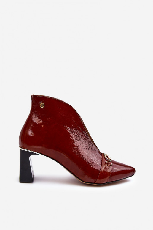 Peau Bottes avec des talons Il fautciejka 05262-02 marron