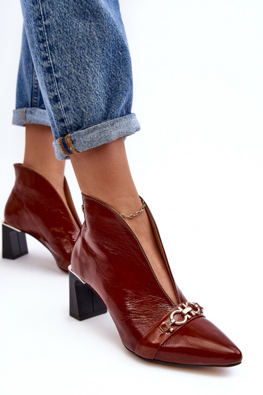 Haut Stiefel mit Absätzen Es mussciejka 05262-02 braune Farbe