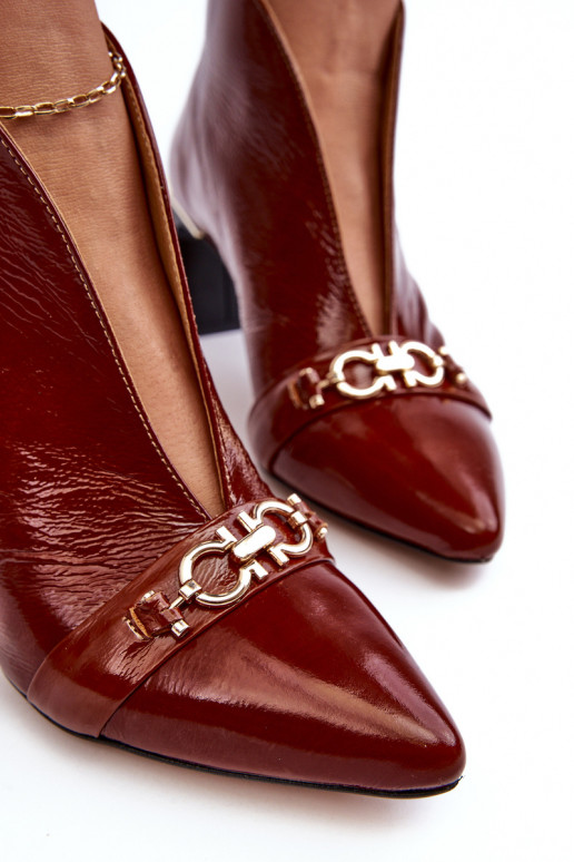 Haut Stiefel mit Absätzen Es mussciejka 05262-02 braune Farbe