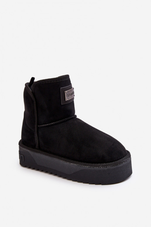 Végétalien DANSodoodporne Bottes de neige avec une plateforme D.Franklin DFSH371004 couleur noire