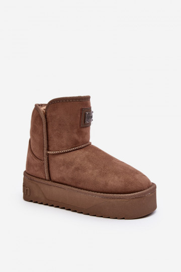 Végétalien Bottes de neige avec une plateforme D.Franklin DFSH371004 beige