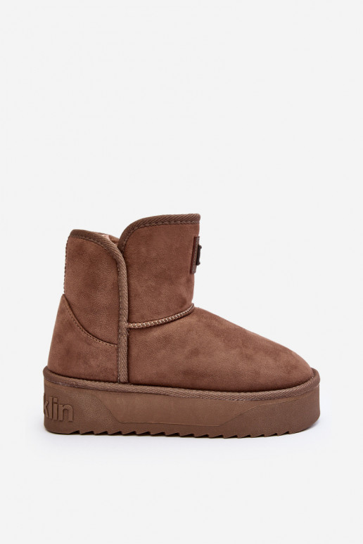 Veganistisch SneeuIn laarzen met platform D.Franklin DFSH371004 beige