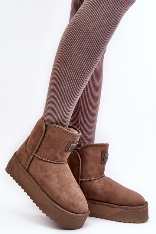 Végétalien Bottes de neige avec une plateforme D.Franklin DFSH371004 beige