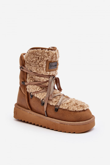 DANSodoodporne Bottes de neige avec une plateforme Végétalien D.Franklin DFSH370004 marron 2