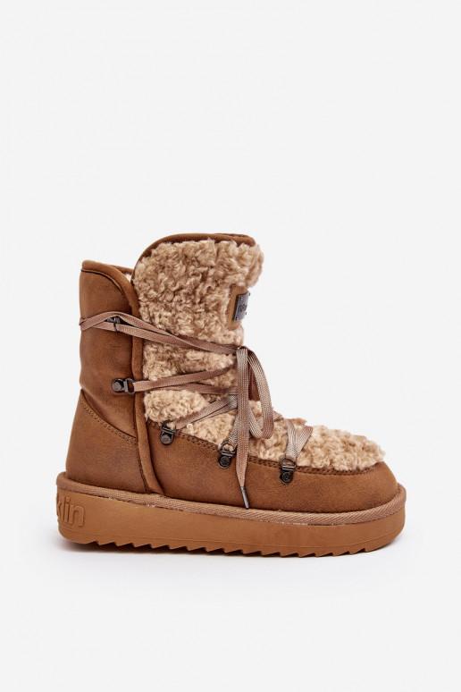 DANSodoodporne Bottes de neige avec une plateforme Végétalien D.Franklin DFSH370004 marron