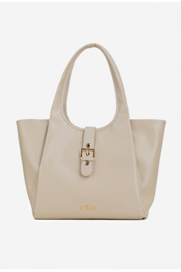 Handtas Klantka met gespen NOBO BAG6010-015 Helderbeige