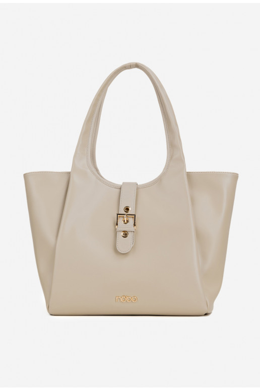 Handtas Klantka met gespen NOBO BAG6010-015 Helderbeige