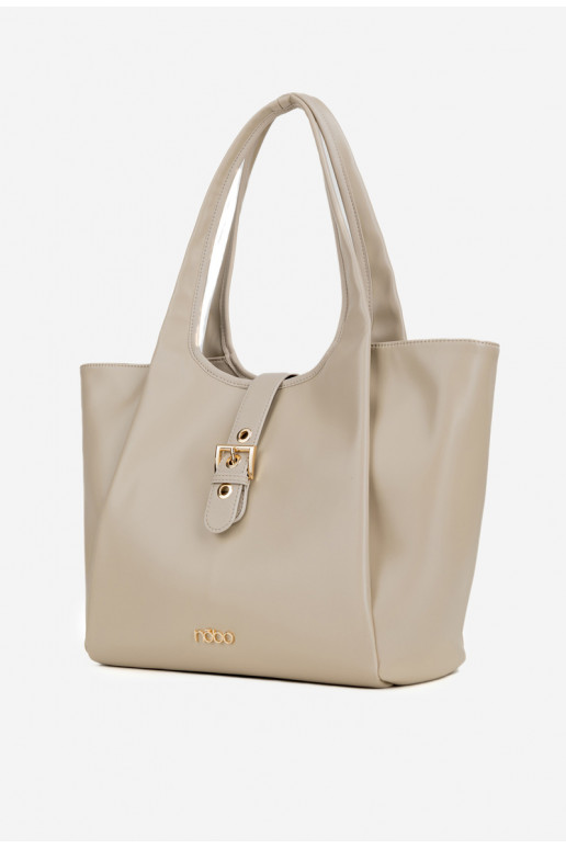 Handtas Klantka met gespen NOBO BAG6010-015 Helderbeige