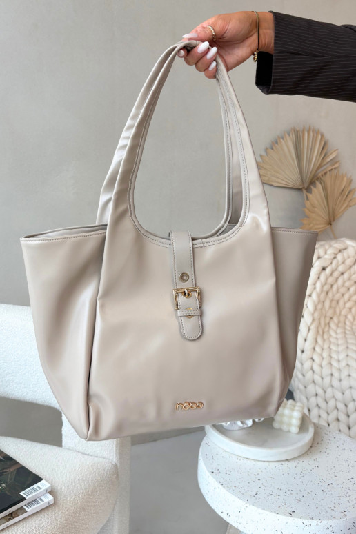Handtas Klantka met gespen NOBO BAG6010-015 Helderbeige