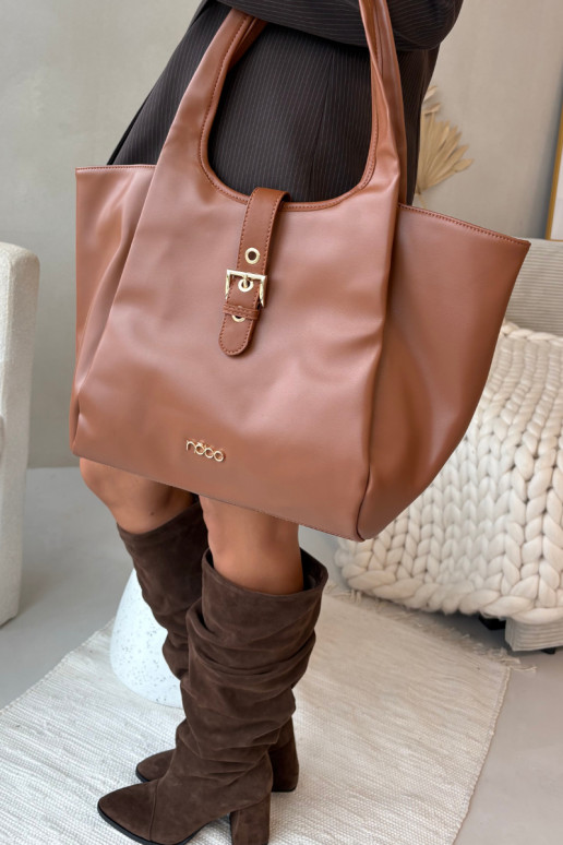 Handtas Klantka met gespen NOBO BAG6010-017 HelderBruin