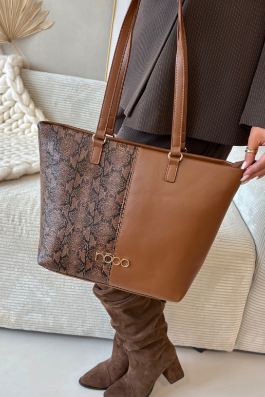 Handtas Klantka Dierlijk patroon NOBO BAG5740-M17 Bruin
