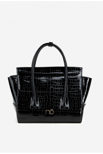 avec effet vernis Ordinateur de poche Tronc avec une empreinte NOBO BAG5810-M20 noir