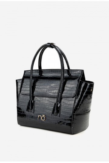 avec effet vernis Ordinateur de poche Tronc avec une empreinte NOBO BAG5810-M20 noir 2