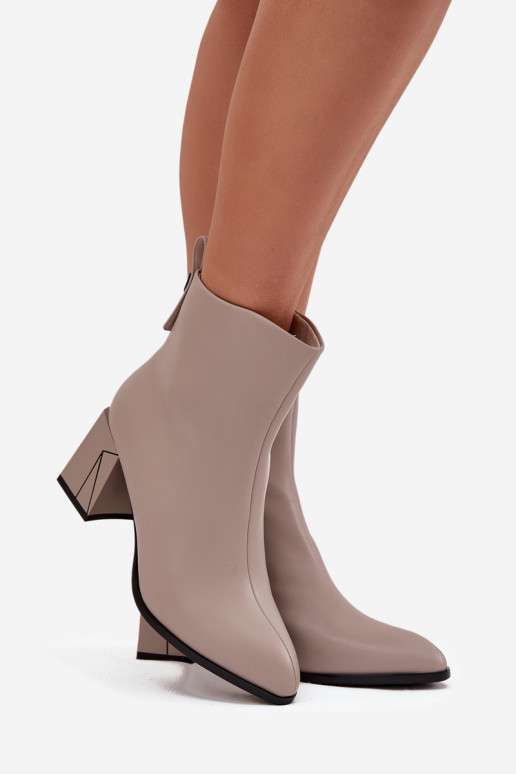 réchauffer Bottes avec des talonsActivéturalnej Skóry Vinceza 66812 couleur grise