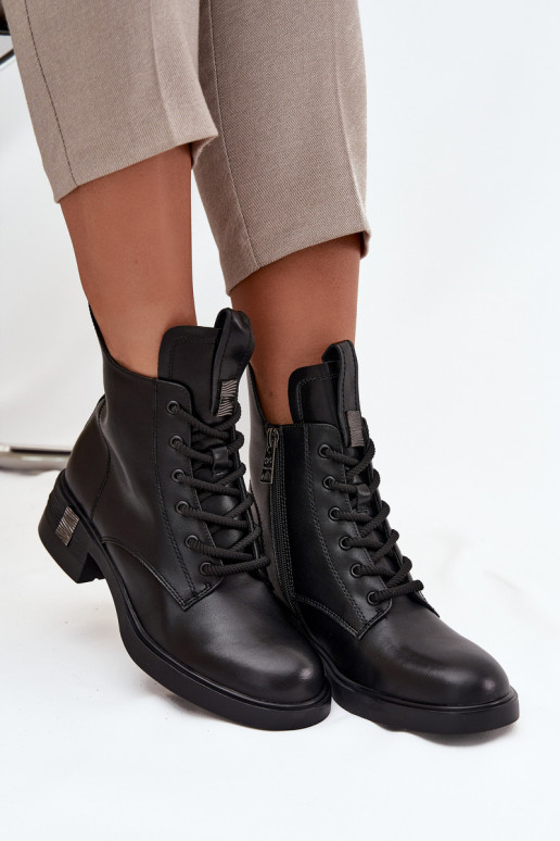 Leer Dameslaarzen Op een lage hak Vinceza 66818 zInart