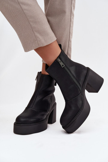 Peau réchauffer Bottes pour femmes et plateforme Vinceza 66831 couleur noire 2