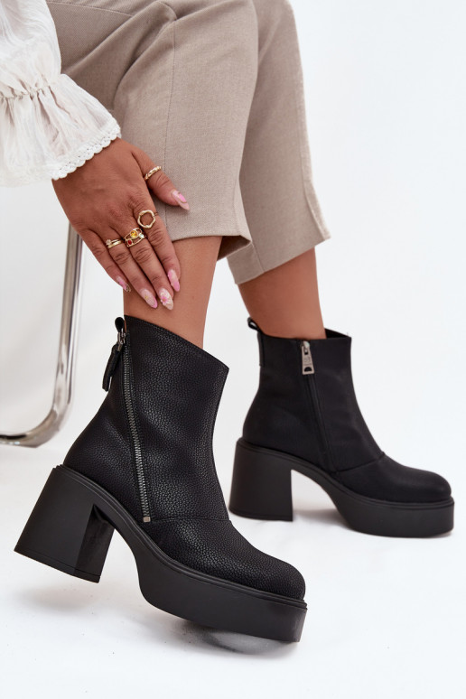 Leer opInarmen Dameslaarzen en platform Vinceza 66831 zInart