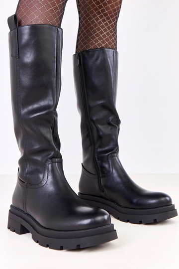 Bottes longues en simili...