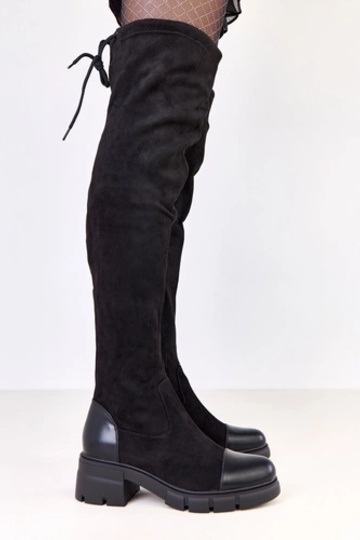 Bottes hautes noires en...