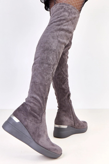 Szare kozaki ekozamszowe na...