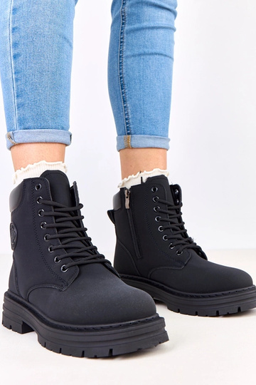 Zwarte warme sneakers van...