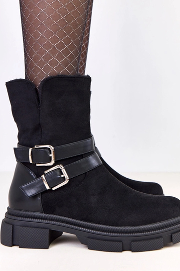 Zwarte warme laarzen met...