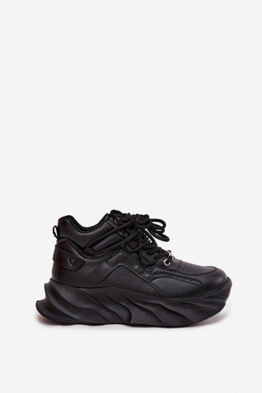 Chaussures modèle baskets Féminin Cuir naturel GOE SS2N4036 couleur noire