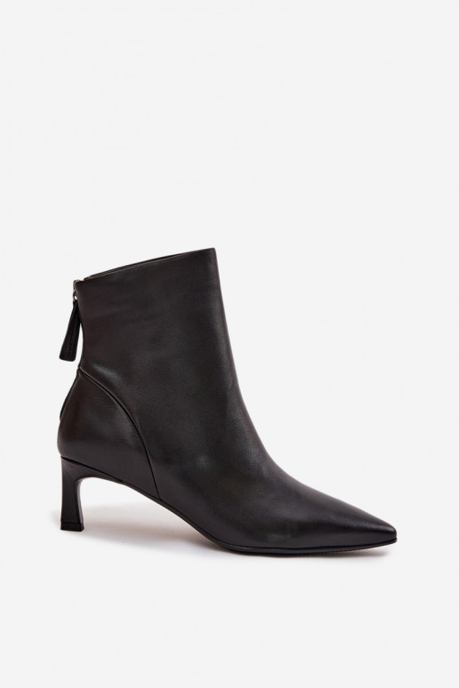 Bottes pour femmesActivéturalnej Skóry avec des talons D&A CR52-661 couleur noire Bottes pour femmesActivéturalnej Skóry avec des talons D&A CR52-661 couleur noire