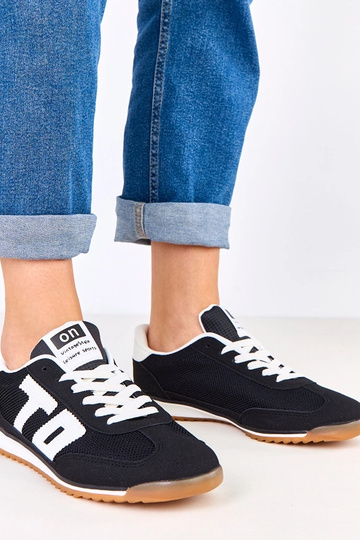 Zwarte sportschoenen met witte elementen, Ainslie 2