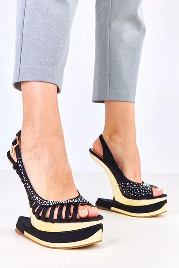 Zwarte sandalen met...