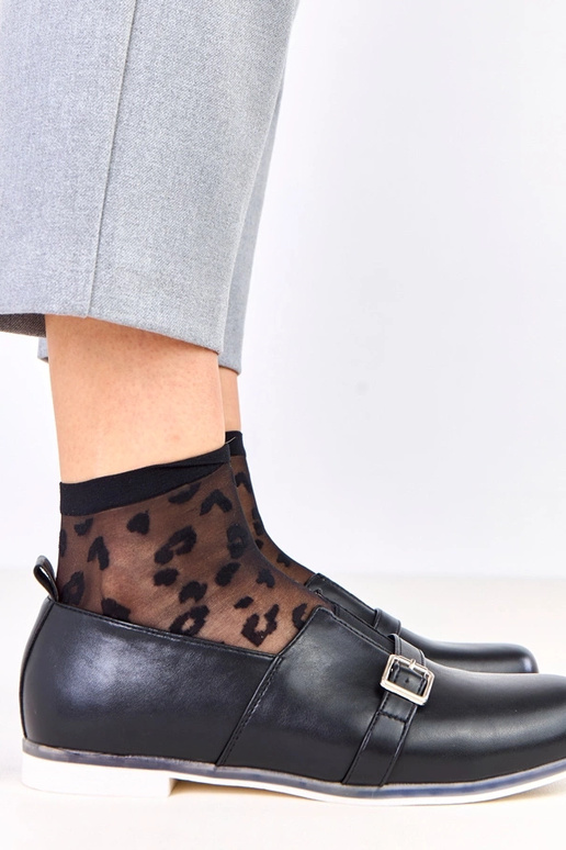 Schwarze Halbstiefel für Frauen mit...